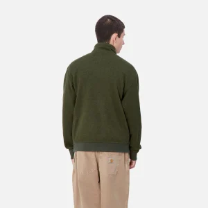 Carhartt WIP Sweats>Luther Half Zip Sweat Tarragon Heather