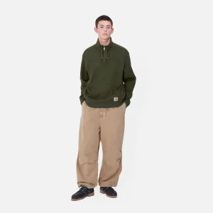 Carhartt WIP Sweats>Luther Half Zip Sweat Tarragon Heather