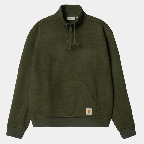 Carhartt WIP Sweats>Luther Half Zip Sweat Tarragon Heather