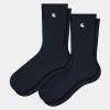 Carhartt WIP Accessoires | Accessoires>Madison Pack Socks Dark Navy / White + Dark Navy / White