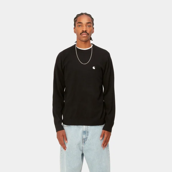 Carhartt WIP Strick>Madison Sweater Black / Wax