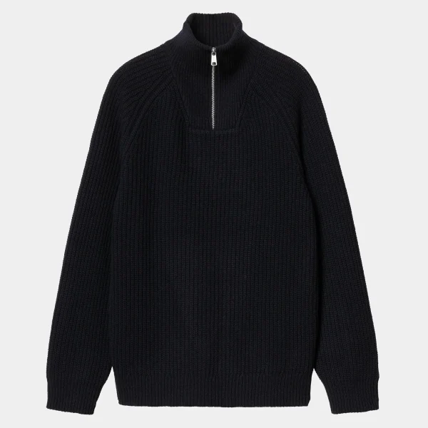 Carhartt WIP Strick>Marlon Half Zip Sweater Dark Navy