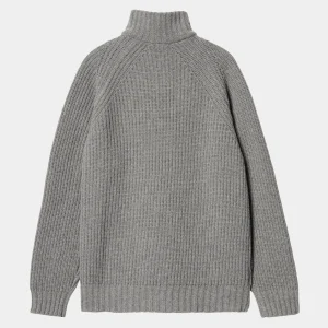 Carhartt WIP Strick>Marlon Half Zip Sweater Grey Heather