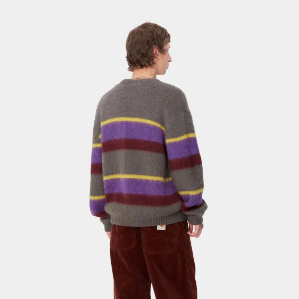 Carhartt WIP Strick>Merton Sweater Sundling Stripe, Aura