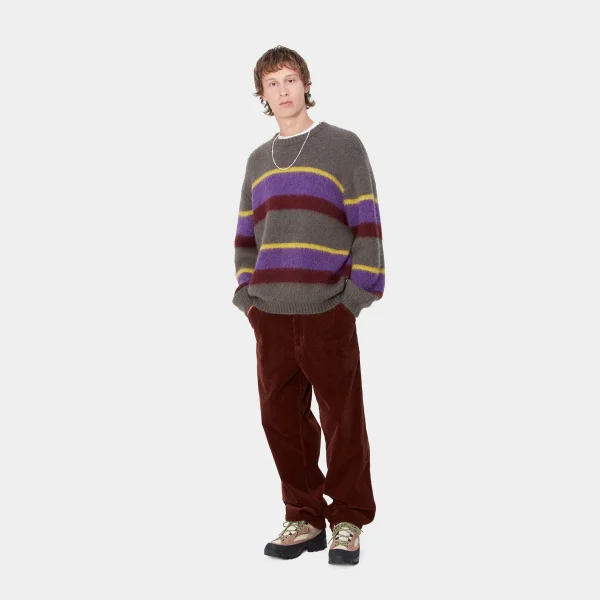 Carhartt WIP Strick>Merton Sweater Sundling Stripe, Aura