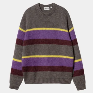 Carhartt WIP Strick>Merton Sweater Sundling Stripe, Aura