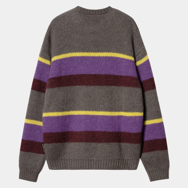 Carhartt WIP Strick>Merton Sweater Sundling Stripe, Aura