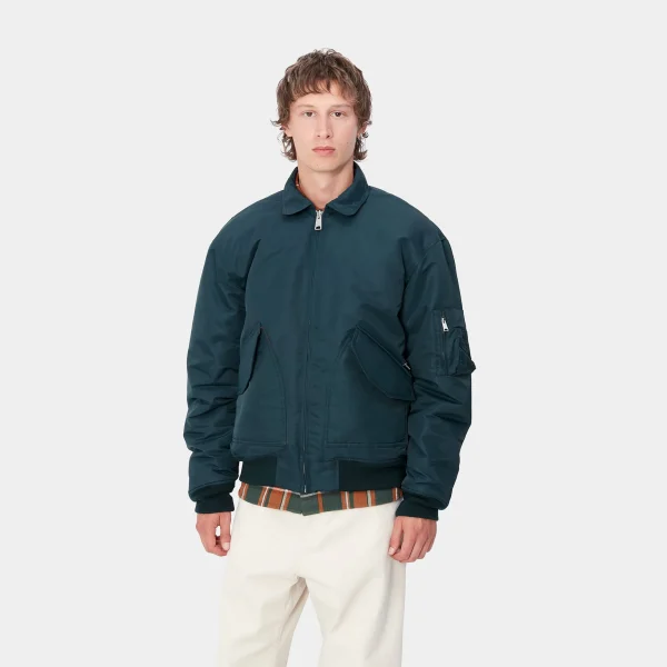 Carhartt WIP Jacken & Mäntel>Olten Bomber Duck Blue / Turmeric