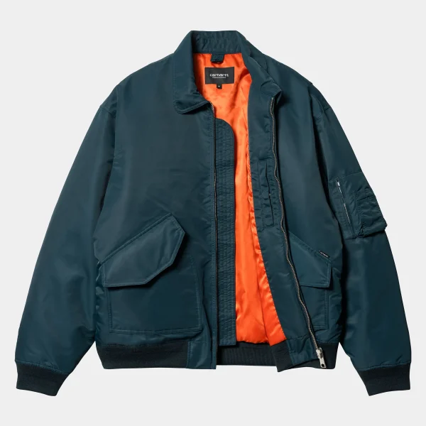 Carhartt WIP Jacken & Mäntel>Olten Bomber Duck Blue / Turmeric