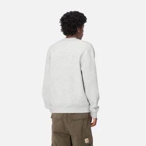 Carhartt WIP Sweats>Pepe Be Nice Sweat Ash Heather / Black