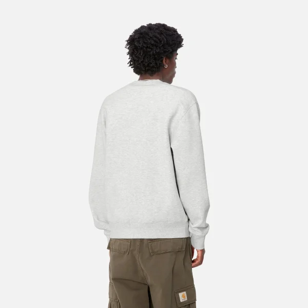 Carhartt WIP Sweats>Pepe Be Nice Sweat Ash Heather / Black