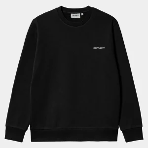 Carhartt WIP Sweats>Script Embroidery Sweat Black / White