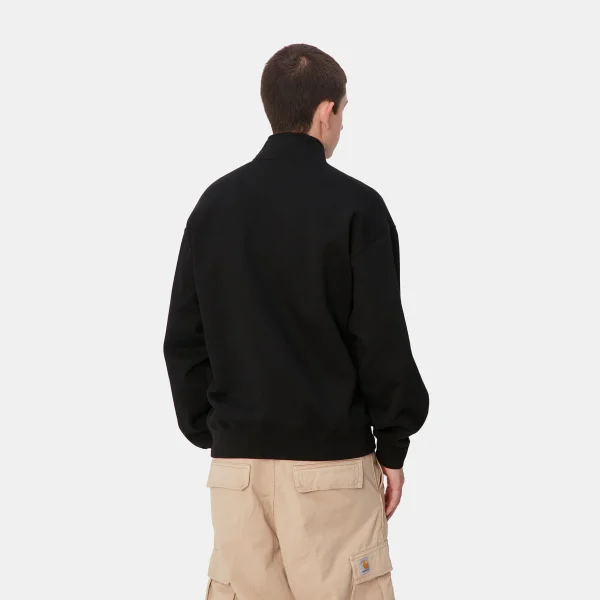 Carhartt WIP Sweats>Script Half Zip Sweatshirt Black / White