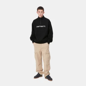 Carhartt WIP Sweats>Script Half Zip Sweatshirt Black / White