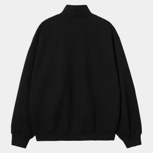 Carhartt WIP Sweats>Script Half Zip Sweatshirt Black / White