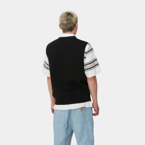 Carhartt WIP Sweats>Script Vest Sweater Black / White