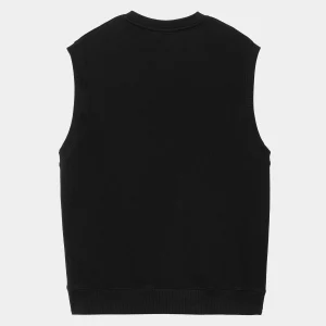 Carhartt WIP Sweats>Script V-Neck Vest Sweatshirt Black / White