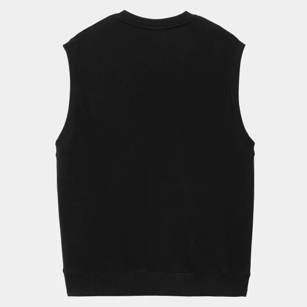 Carhartt WIP Sweats>Script V-Neck Vest Sweatshirt Black / White