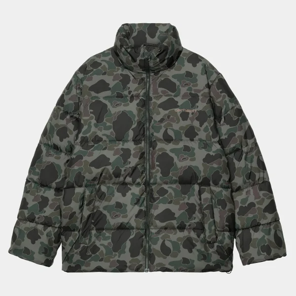 Carhartt WIP Jacken & Mäntel>Springfield Jacket Camo Duck, Grey / Hamilton Brown