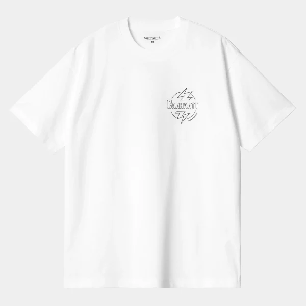 Carhartt WIP T-Shirts & Polos>S/S Ablaze T-Shirt White / Black