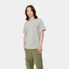 Carhartt WIP T-Shirts & Polos>S/S American Script T-Shirt Grey Heather