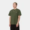 Carhartt WIP T-Shirts & Polos>S/S American Script T-Shirt Tarragon