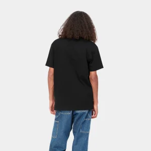 Carhartt WIP T-Shirts & Polos>S/S American Script T-Shirt Black