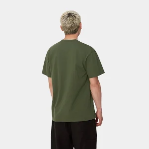 Carhartt WIP T-Shirts & Polos>S/S American Script T-Shirt Tarragon