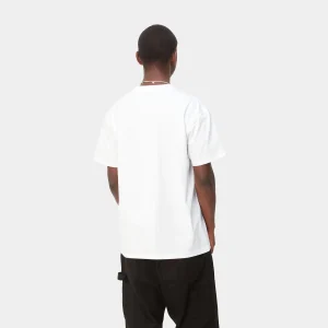 Carhartt WIP T-Shirts & Polos>S/S American Script T-Shirt White