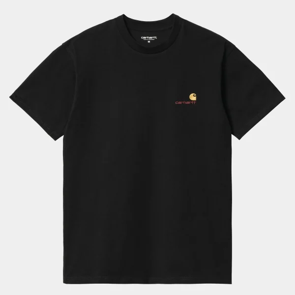 Carhartt WIP T-Shirts & Polos>S/S American Script T-Shirt Black