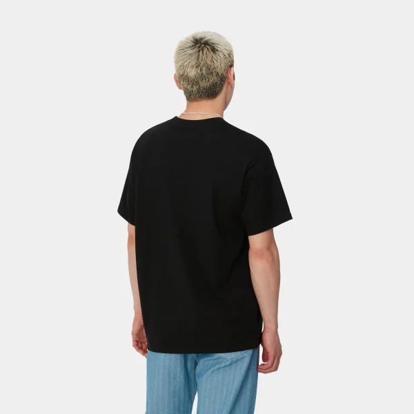 Carhartt WIP T-Shirts & Polos>S/S Amour Pocket T-Shirt Black / White