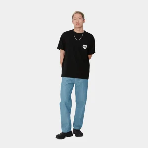 Carhartt WIP T-Shirts & Polos>S/S Amour Pocket T-Shirt Black / White