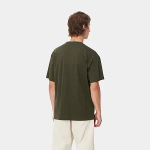 Carhartt WIP T-Shirts & Polos>S/S Basics T-Shirt Office Green / Winter Spice