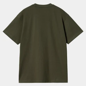 Carhartt WIP T-Shirts & Polos>S/S Basics T-Shirt Office Green / Winter Spice