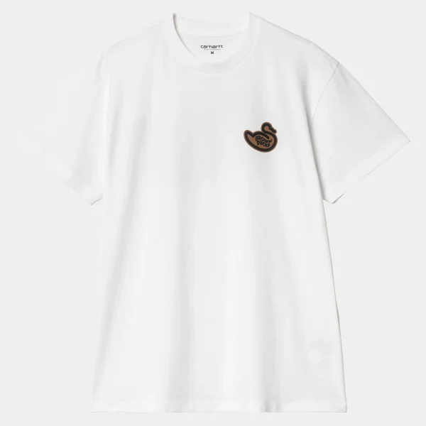 Carhartt WIP T-Shirts & Polos>S/S Brown Ducks T-Shirt White