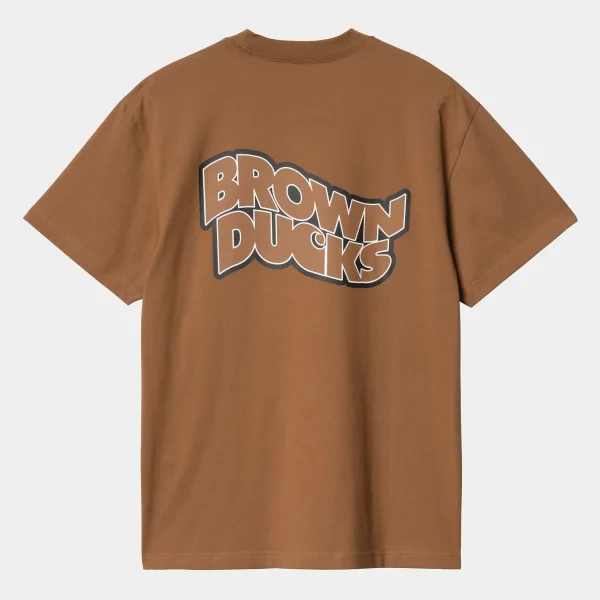 Carhartt WIP T-Shirts & Polos>S/S Brown Ducks T-Shirt Hamilton Brown