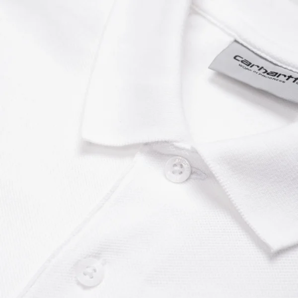 Carhartt WIP T-Shirts & Polos>S/S Chase Pique Polo White / Gold