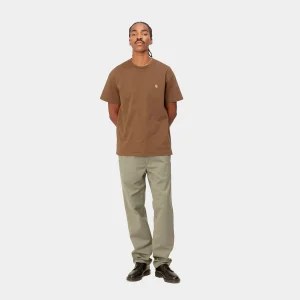 Carhartt WIP T-Shirts & Polos>S/S Chase T-Shirt Tamarind / Gold