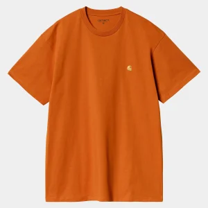 Carhartt WIP T-Shirts & Polos>S/S Chase T-Shirt Turmeric / Gold