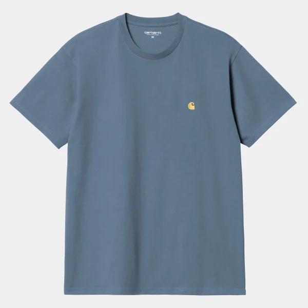 Carhartt WIP T-Shirts & Polos>S/S Chase T-Shirt Positano / Gold