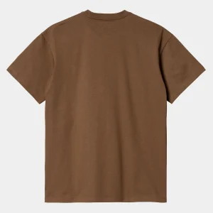 Carhartt WIP T-Shirts & Polos>S/S Chase T-Shirt Tamarind / Gold