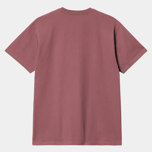 Carhartt WIP T-Shirts & Polos>S/S Chase T-Shirt Dusty Fuchsia / Gold