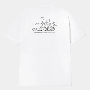 Carhartt WIP T-Shirts & Polos>S/S Coffee T-Shirt F24 White