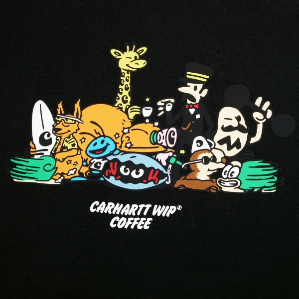 Carhartt WIP T-Shirts & Polos>S/S Coffee T-Shirt F24 Black