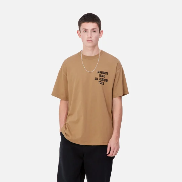 Carhartt WIP T-Shirts & Polos>S/S Cross Screw T-Shirt Peanut