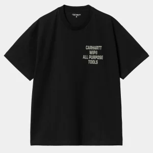 Carhartt WIP T-Shirts & Polos>S/S Cross Screw T-Shirt Black