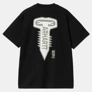 Carhartt WIP T-Shirts & Polos>S/S Cross Screw T-Shirt Black