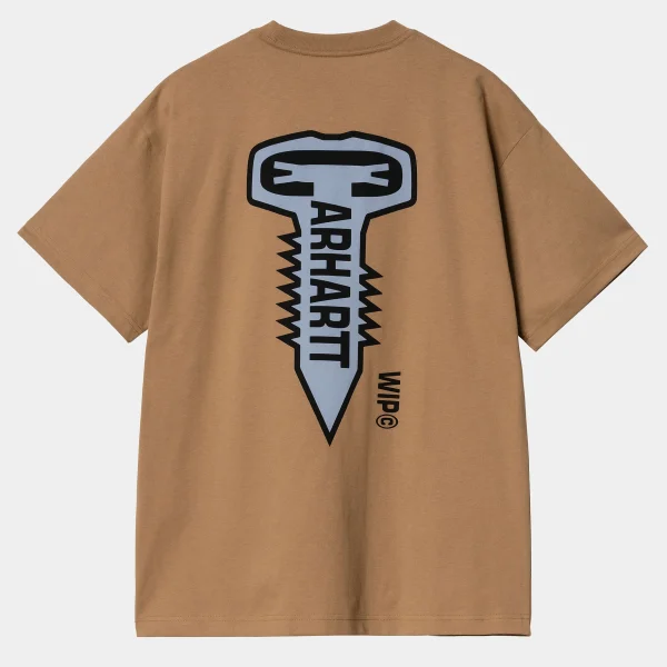 Carhartt WIP T-Shirts & Polos>S/S Cross Screw T-Shirt Peanut