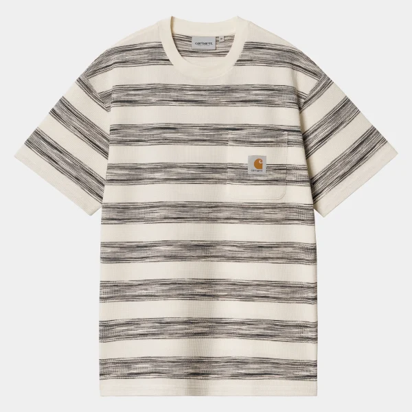 Carhartt WIP T-Shirts & Polos>S/S Dodson Pocket T-Shirt Dodson Stripe Horizontal, Natural