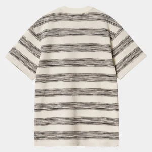 Carhartt WIP T-Shirts & Polos>S/S Dodson Pocket T-Shirt Dodson Stripe Horizontal, Natural